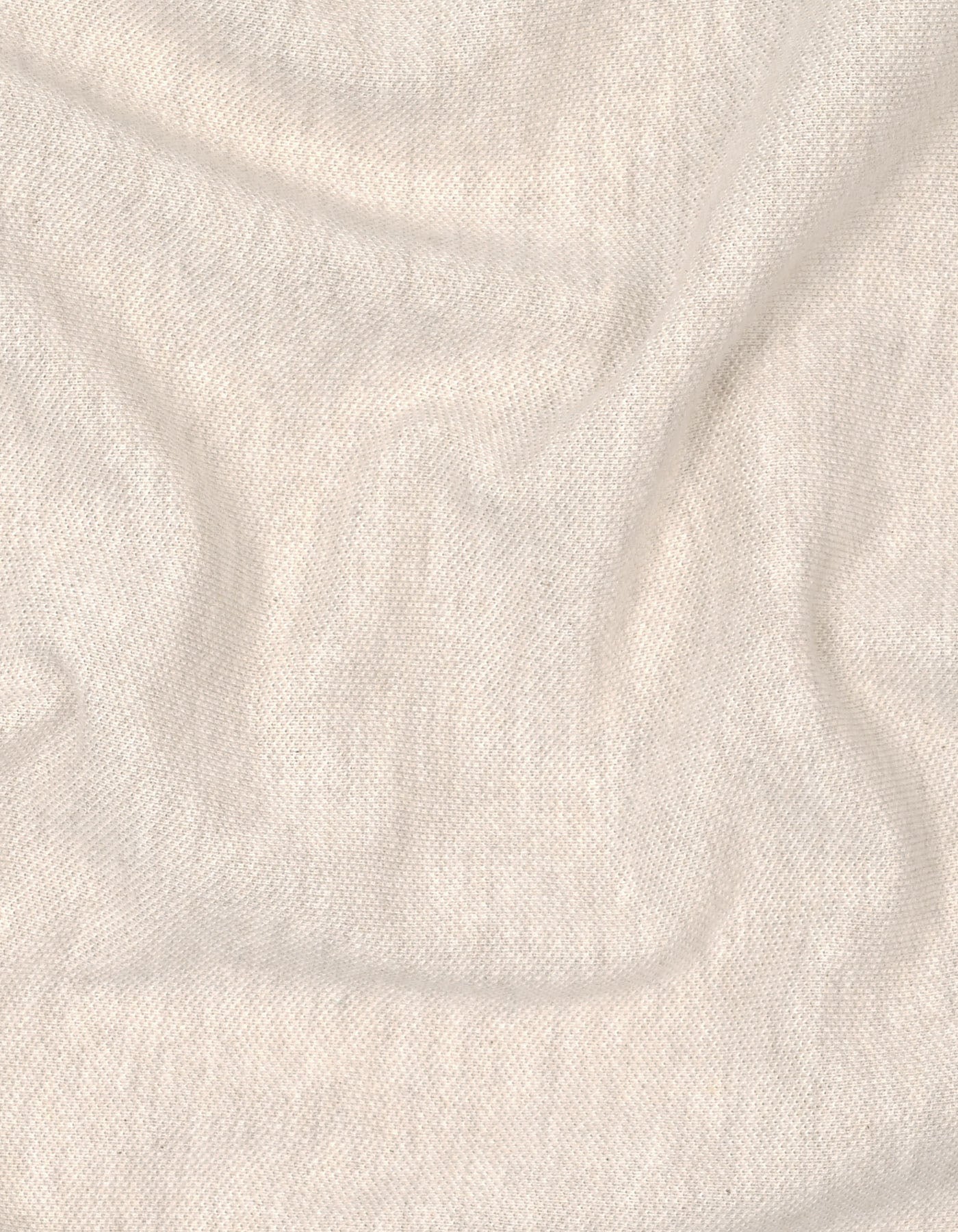 Oatmeal Palm Print Resort Collar Shirt - Image 5