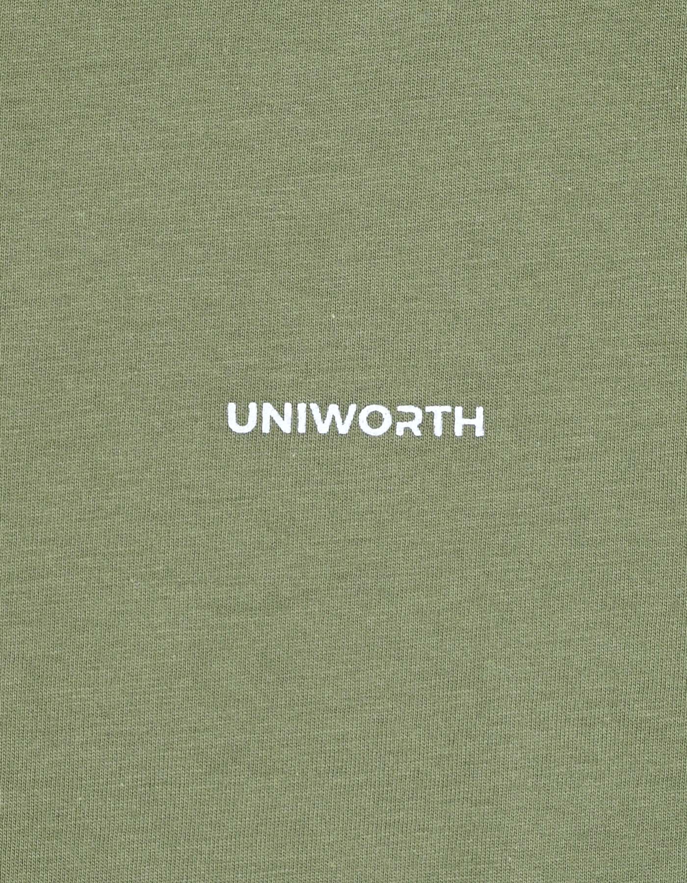 Olive Plain Basic Tee - Image 4