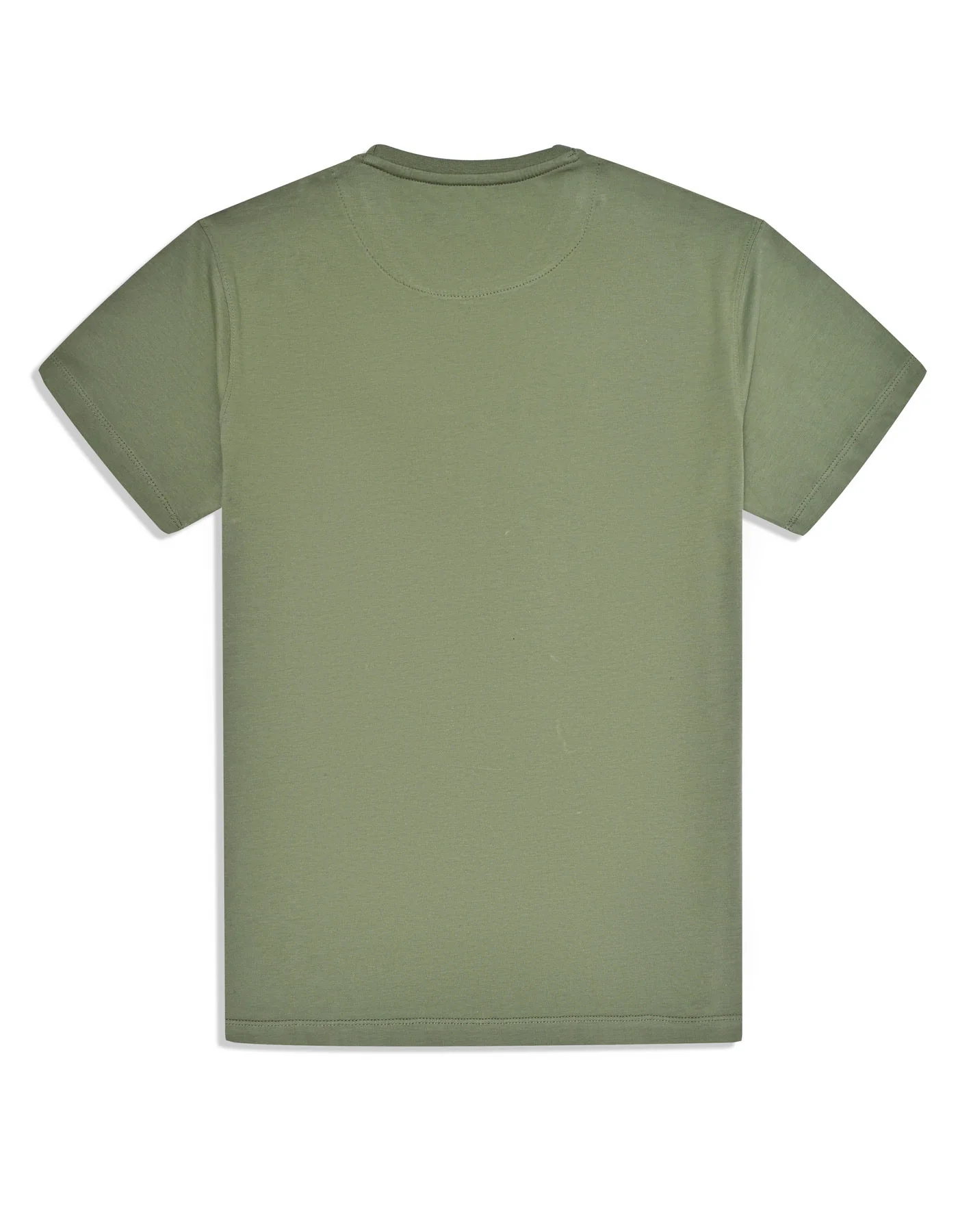 Olive Plain Basic Tee - Image 5