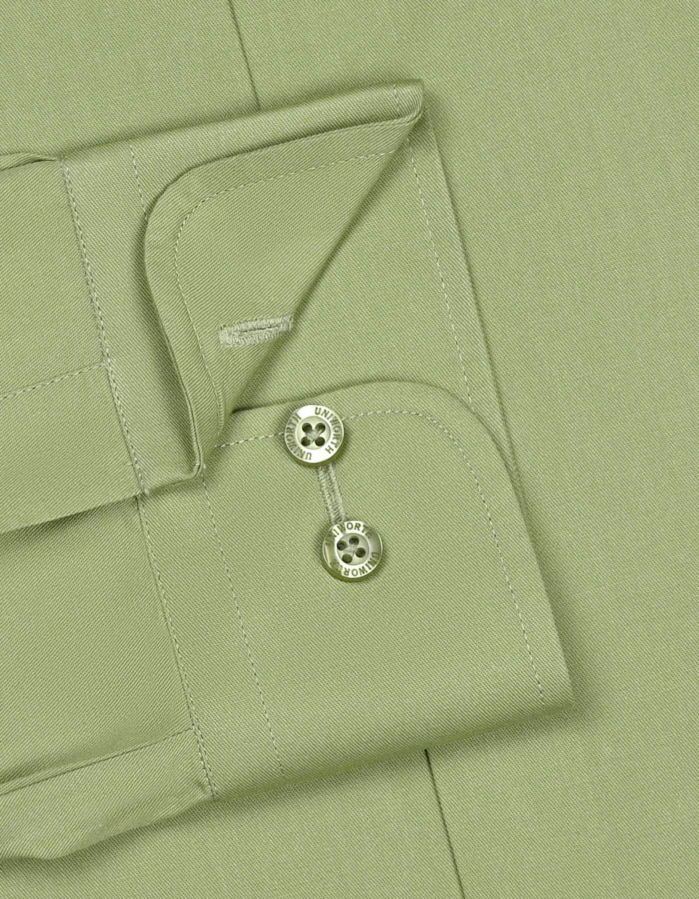 Plain D Olive Tailored Smart Fit Shirt - Image 3