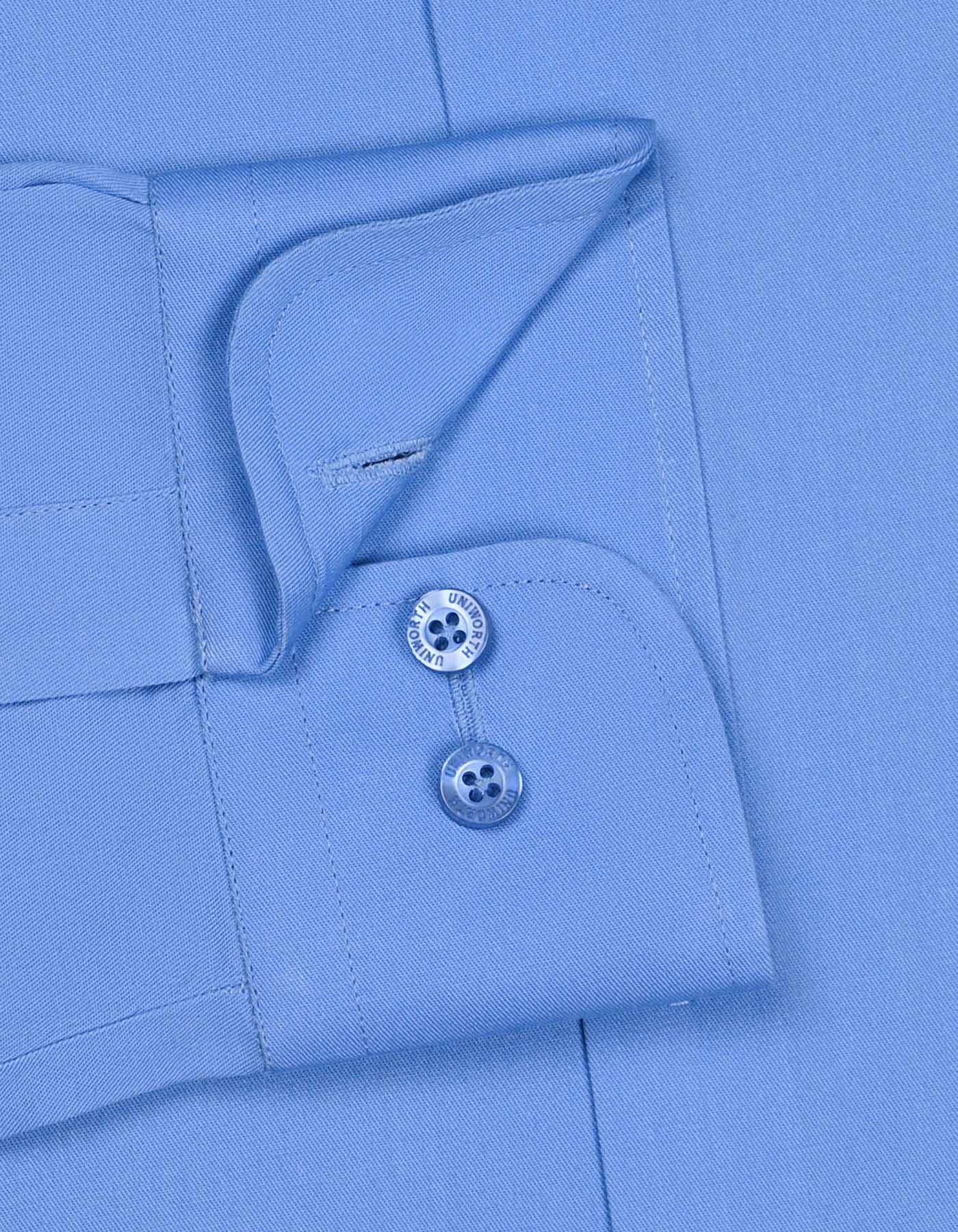 Plain M Blue Tailored Smart Fit Shirt - Image 3