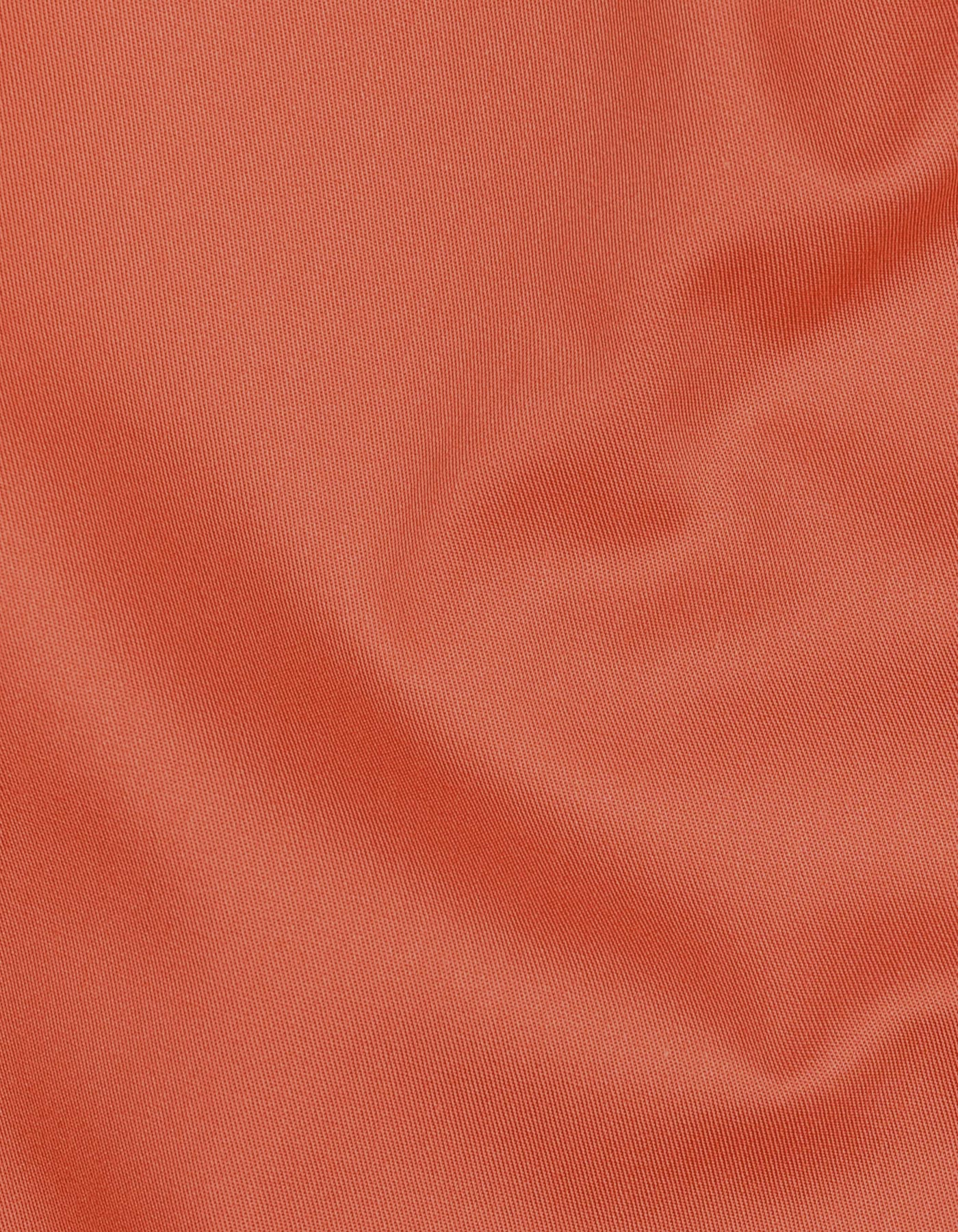 Plain Orange Classic Fit Shirt - Image 4