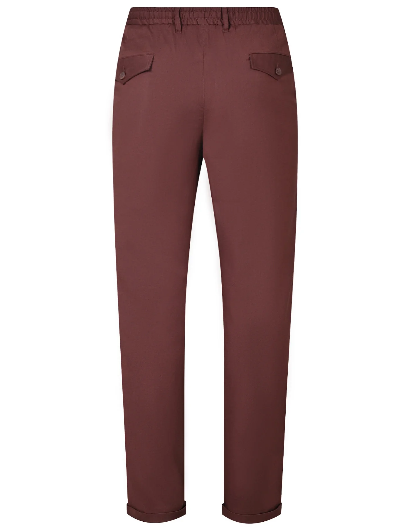 Rust Plain Tailored Smart Fit Casual Pant - Image 4