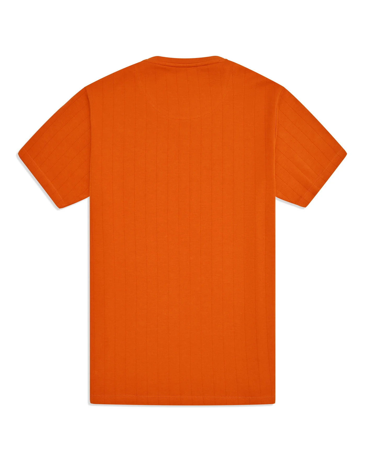 Rust Textured Crew Neck T-Shirt - Image 6
