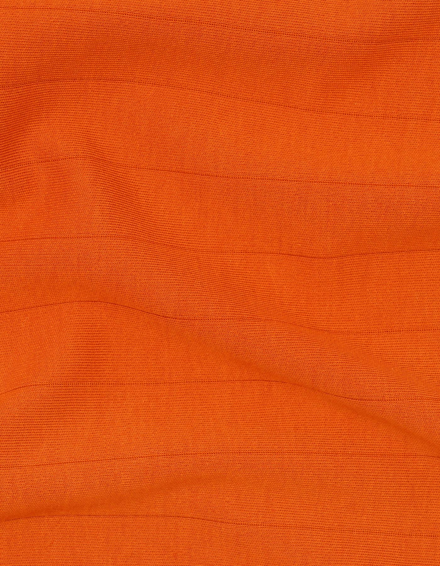 Rust Textured Crew Neck T-Shirt - Image 7