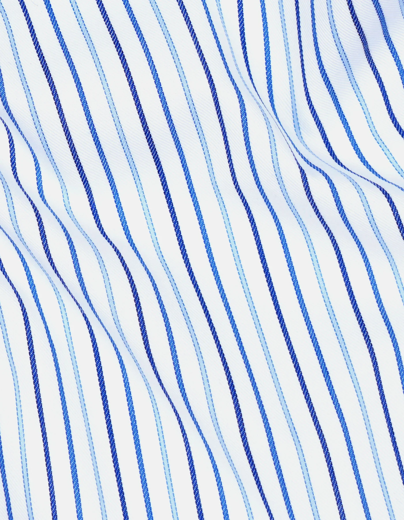 Stripe White/Blue Tailored Smart Fit Shirt - Image 4