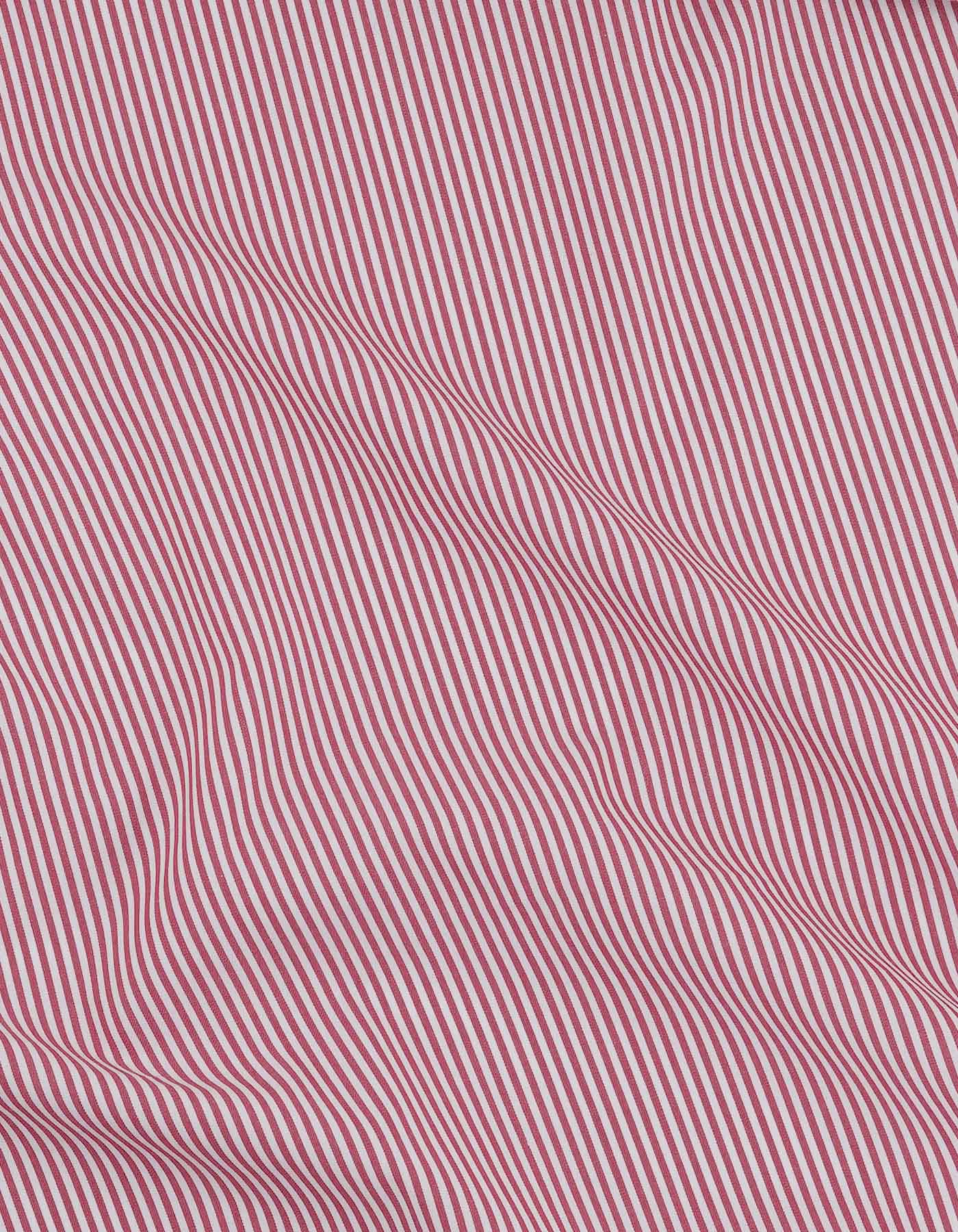 Stripe White/Red Classic Fit Shirt - Image 4