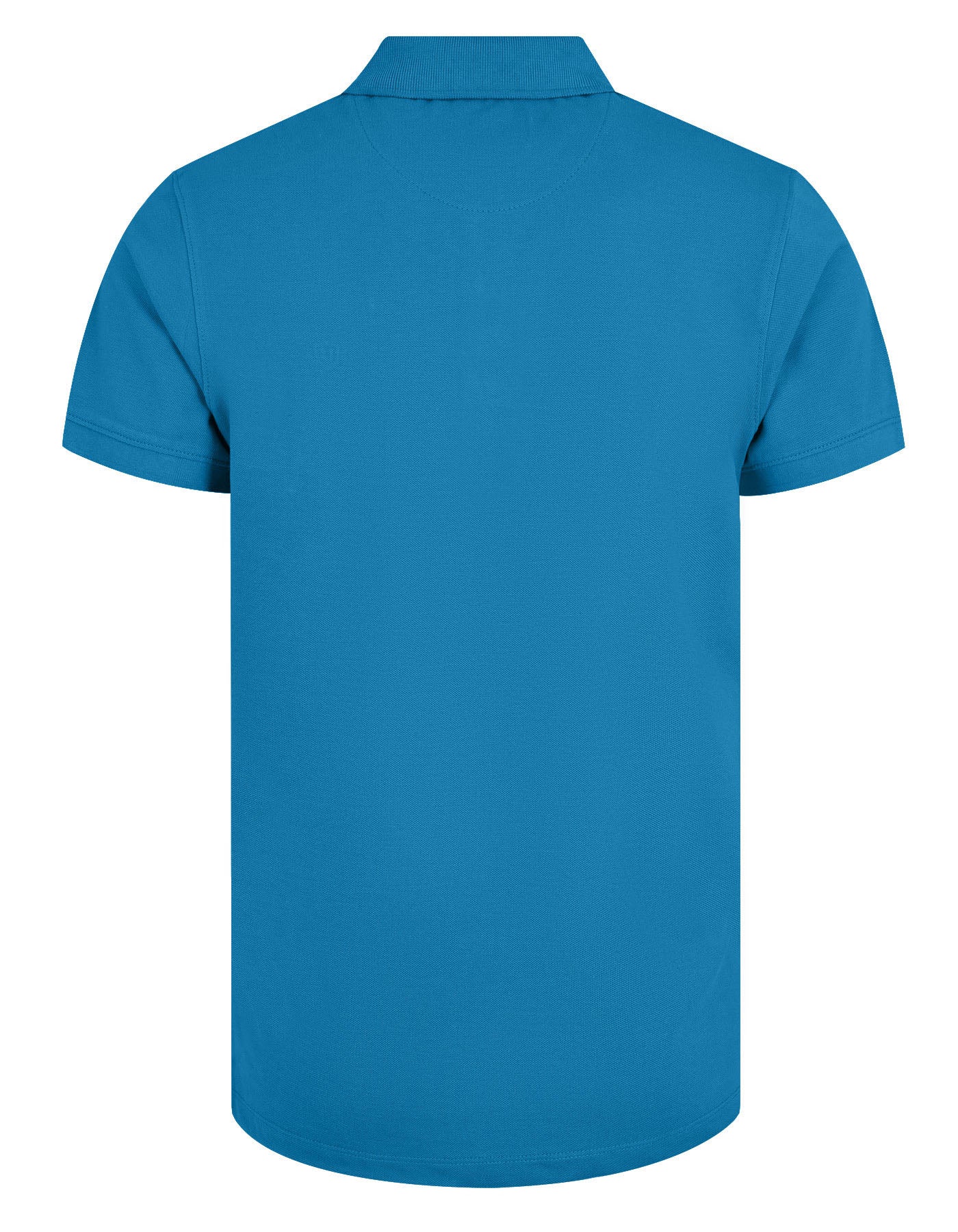 Turquoise Plain Pique Polo Shirt - Image 6