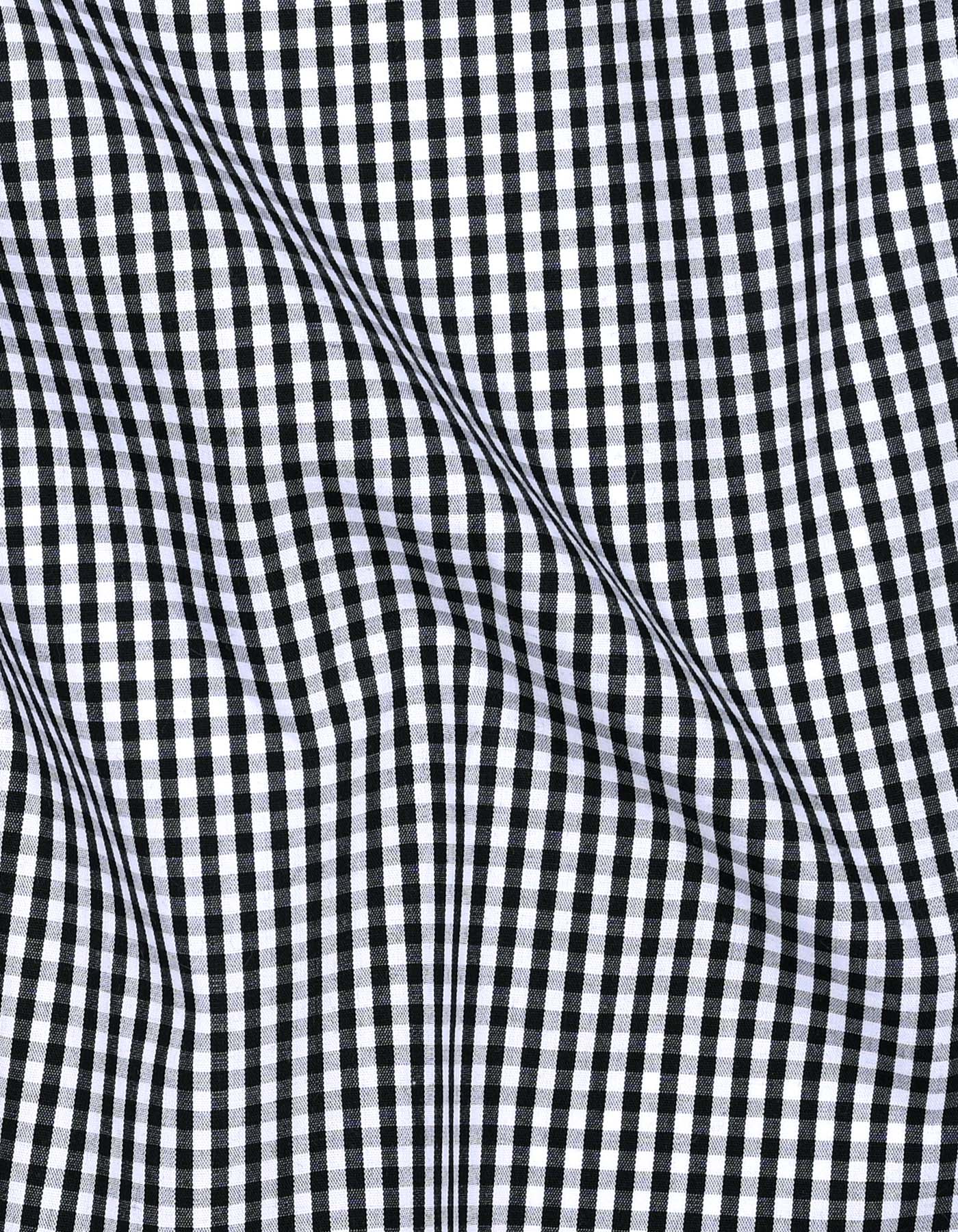 White/Black Check Tailored Smart Fit Shirt - Image 4