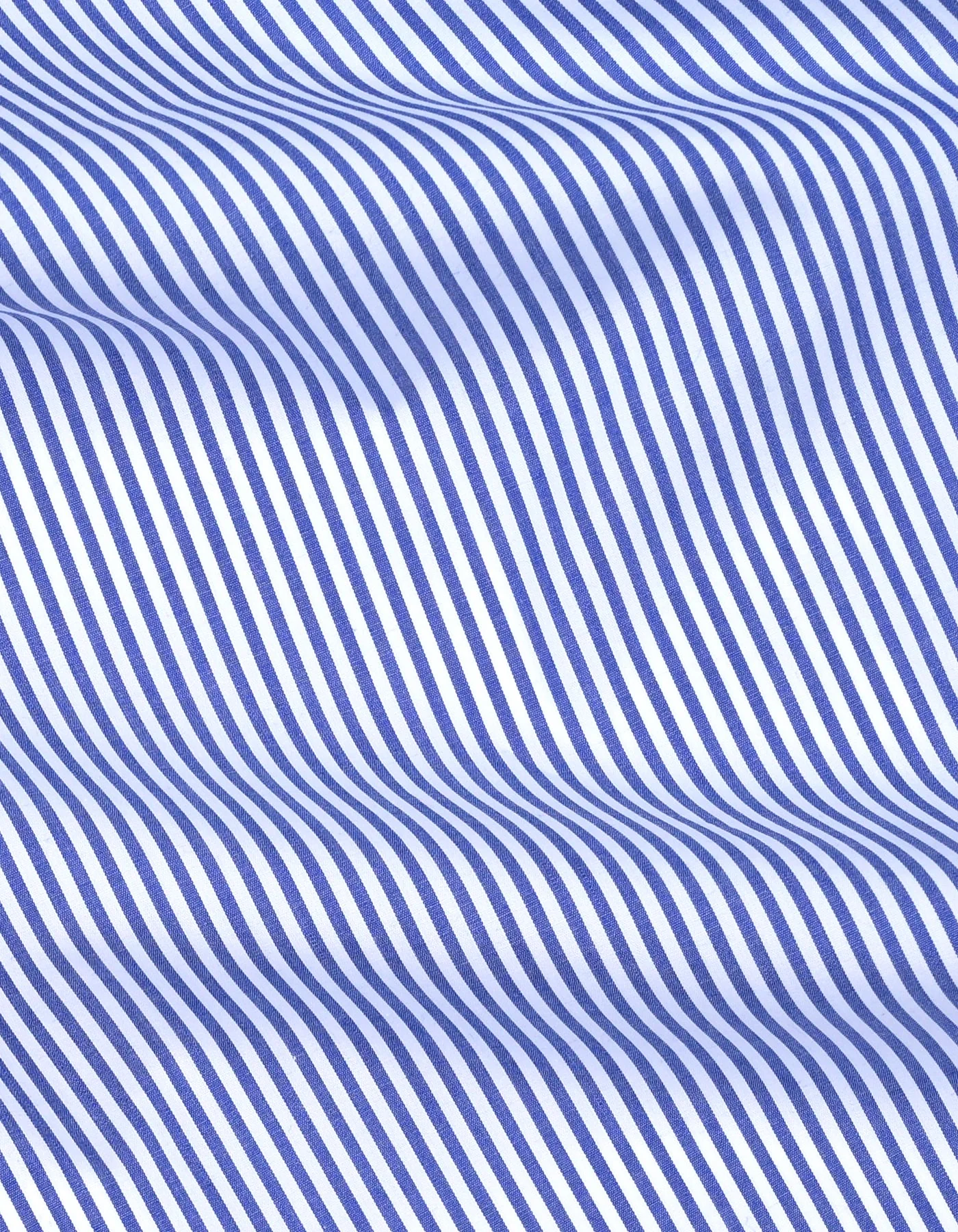 White/Blue Stripe Classic Fit Shirt - Image 4