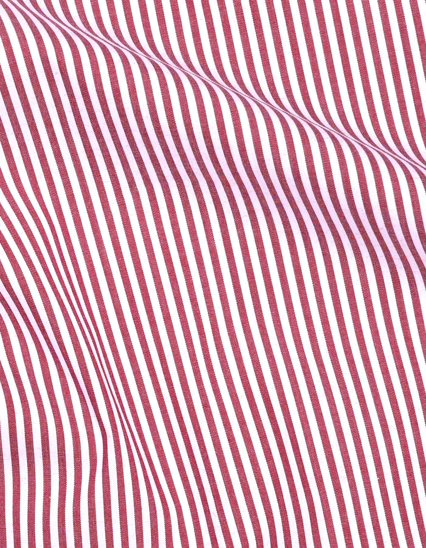 White/Red Stripe Tailored Smart Fit Shirt - Image 4
