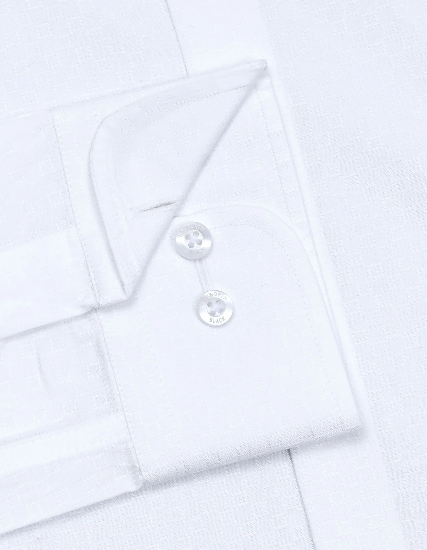 White Self Classic Fit Shirt - Image 3