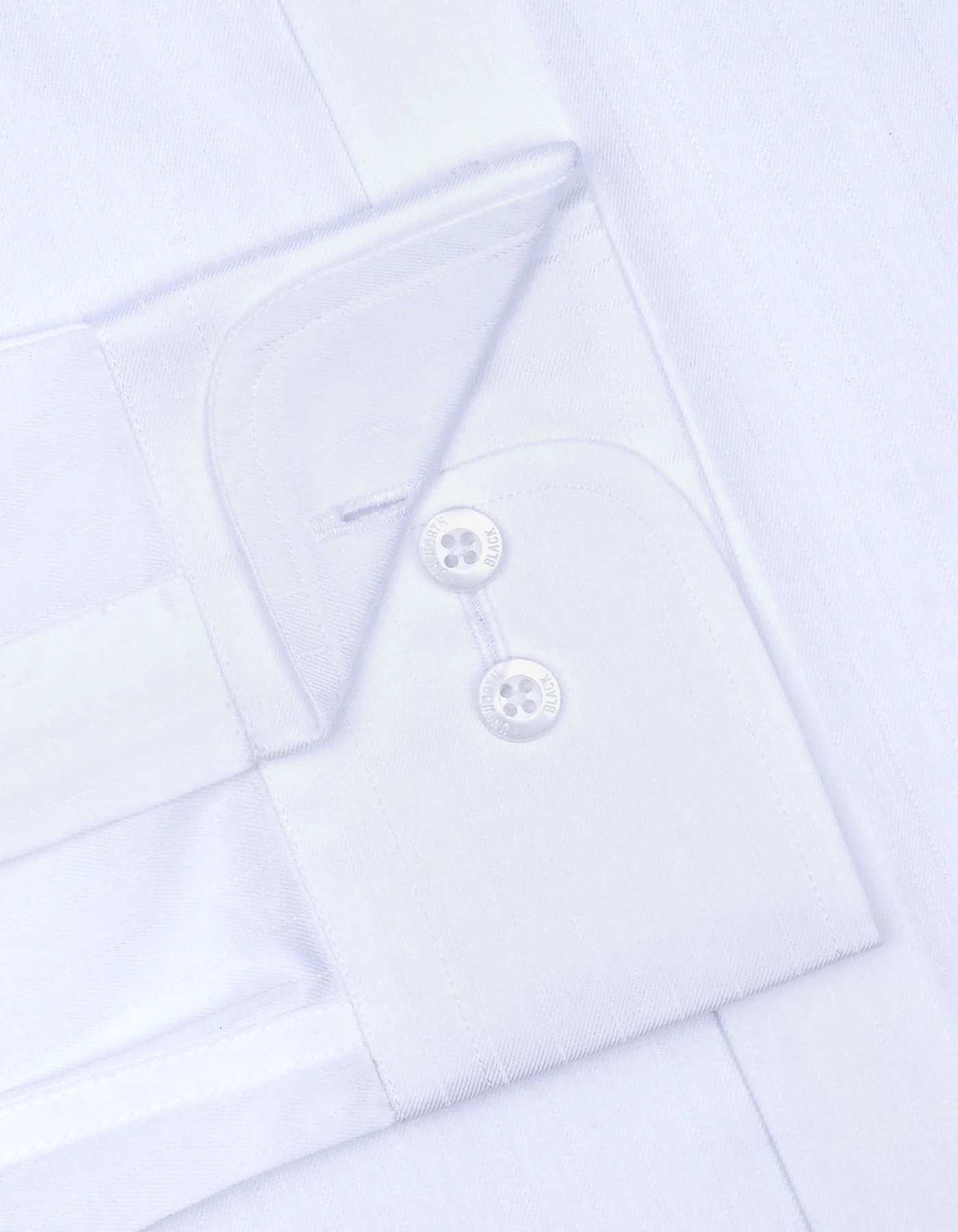 White Self Tailored Smart Fit Shirt - Image 3