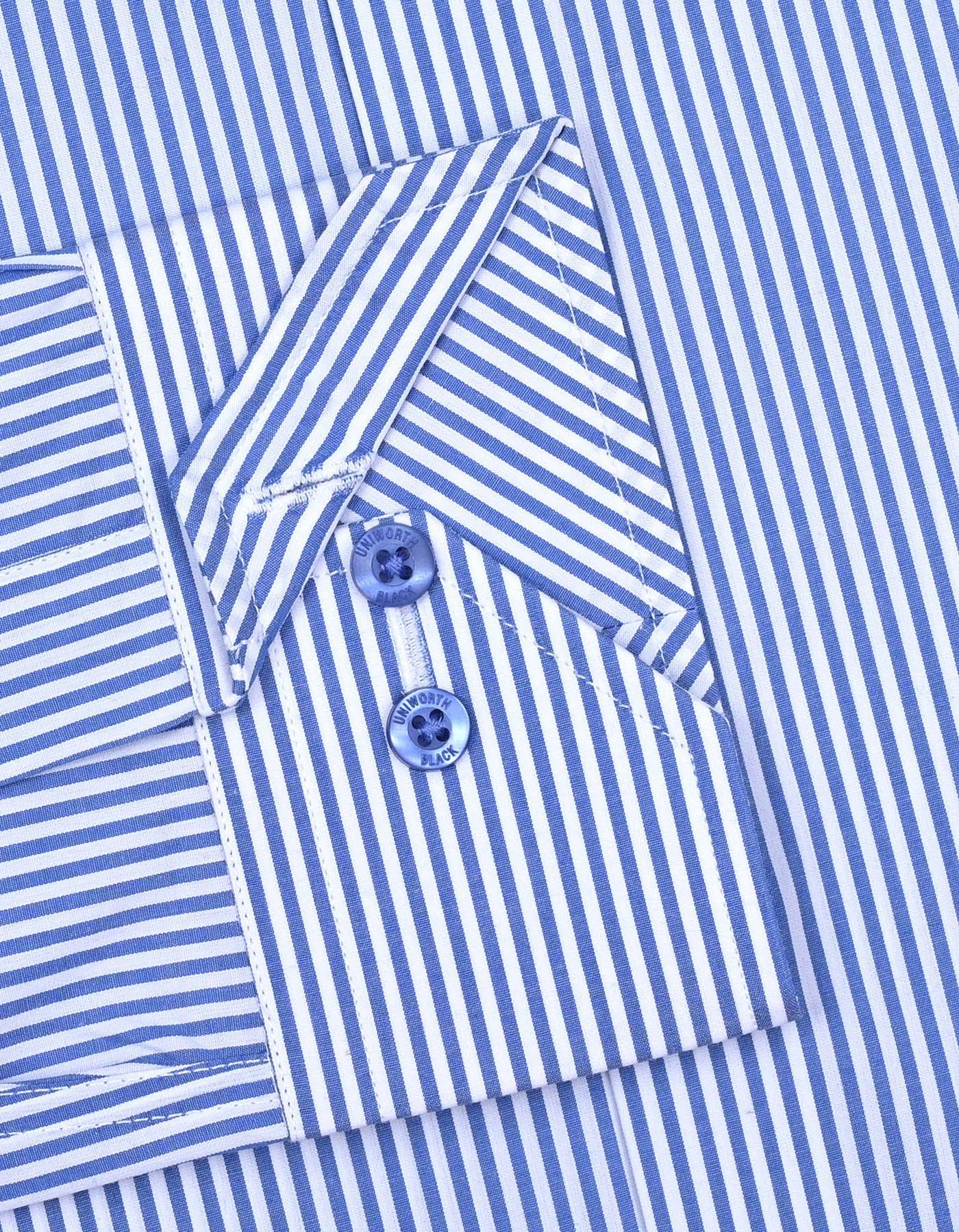 White/Sky Stripe Tailored Smart Fit Shirt - Image 3